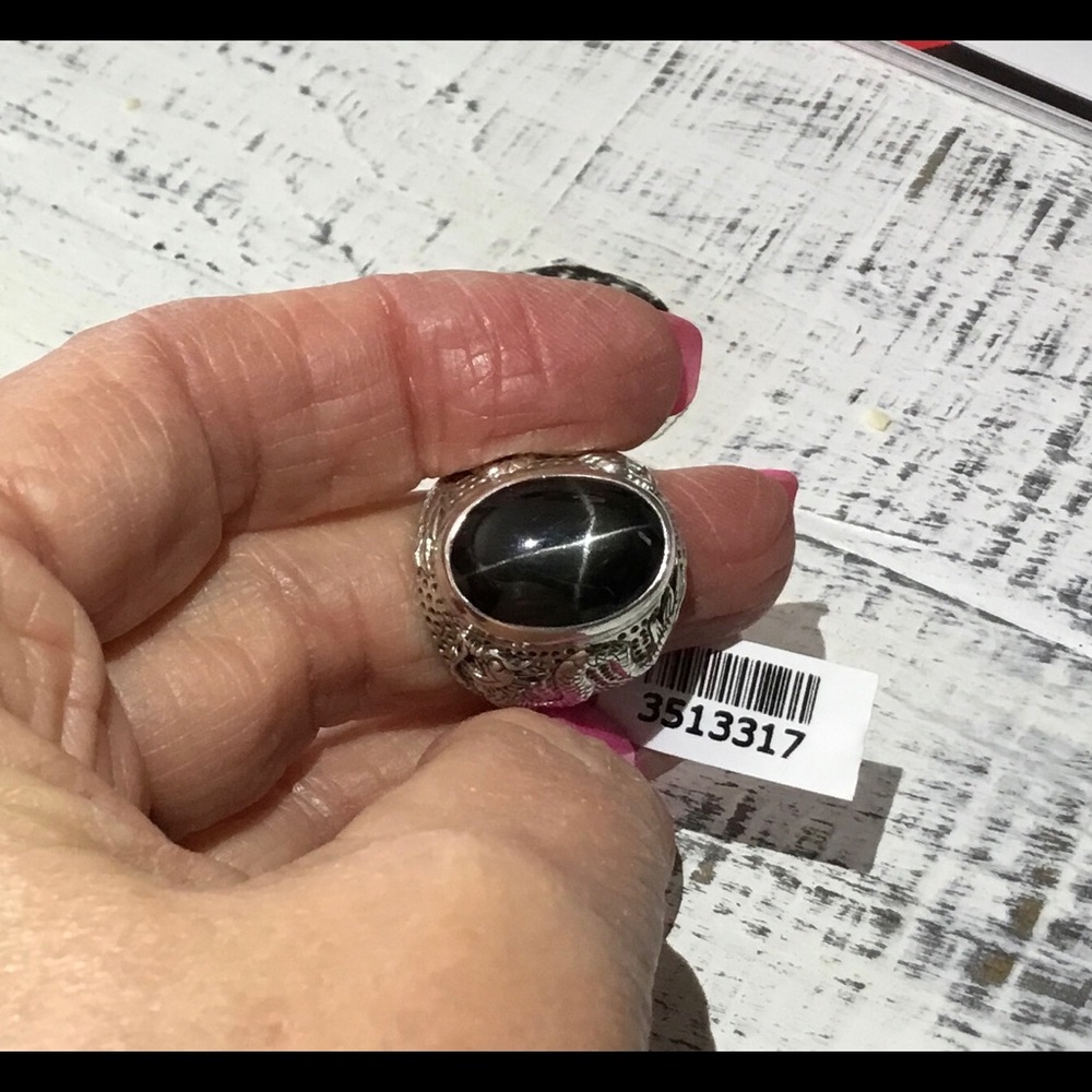 Black Star Diopside ring size 6